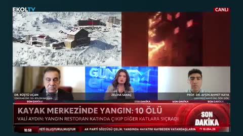 Bolu’da Otel Yangını l EKOL TV l Rüştü Uçan