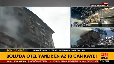 Bolu’da Otel Yangını l CNN TÜRK l Rüştü Uçan