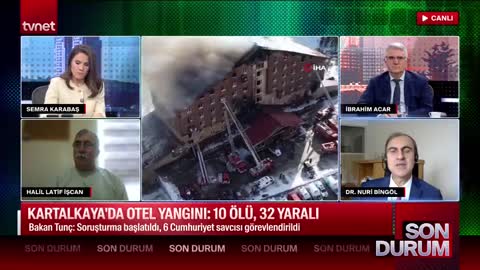  Bolu’da Otel Yangını | TVNET | Nuri Bingöl