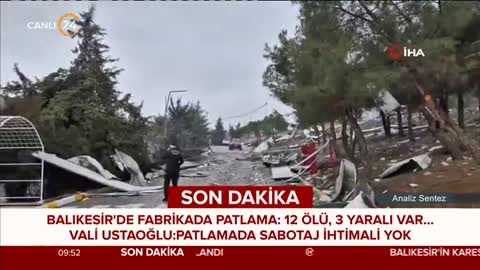 Balıkesir’de Patlayıcı Üretim Fabrikasında Patlama l 24 TV l Nuri BİNGÖL