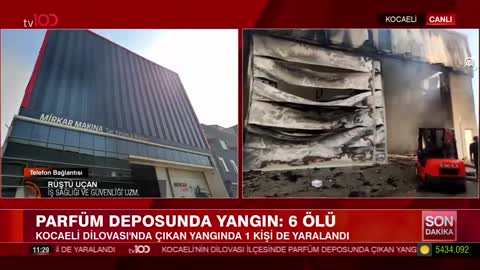 Parfüm Deposunda Yangın | TV100 | Dr. Öğr. Üyesi Rüştü Uçan